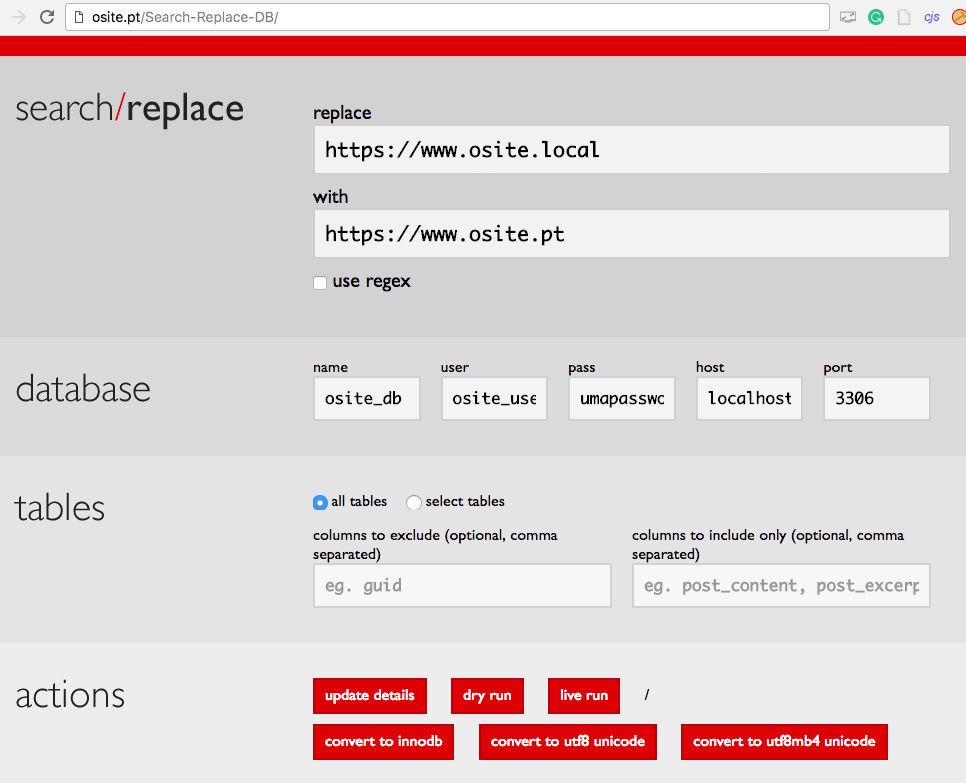 Search / Replace com interconnect/it